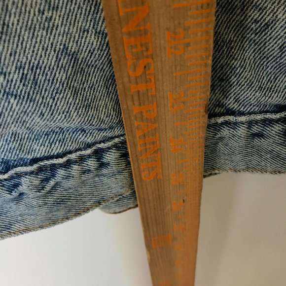 90s Vintage Harley Davidson Motorcycles Adult Extra Large Blue Denim Jacket XL - Picture 15 of 16